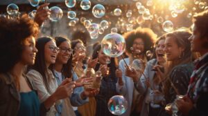 אנשים עם שרביט ובועות